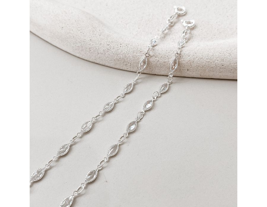 Pulseira Cléo de Zircônias Prata 925 - 8436 - MEDALS