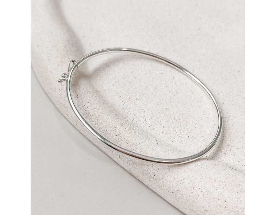 Bracelete Liso Fino Prata 925 - 8445 - MEDALS