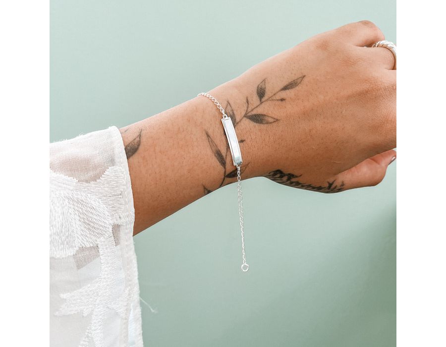 Pulseira Infantil Placa Prata 925 - 8448 - MEDALS