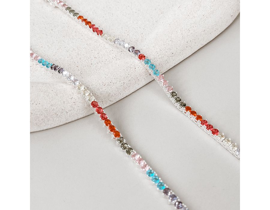 Choker Riviera Colorida Prata 925 - 8244 - MEDALS