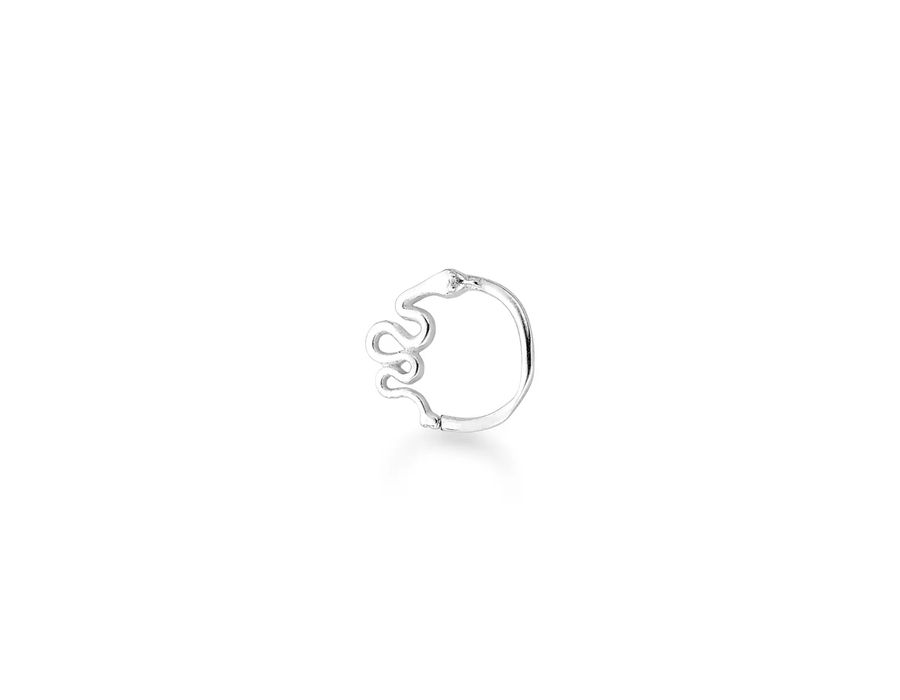Piercing Daith Cobra Lisa Prata 925 - 3181 - MEDALS STORE