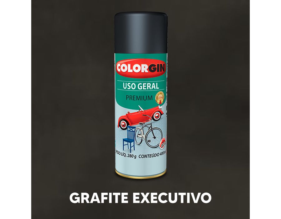 Spray Uso Geral Colorgin - Grafite Executivo | VIVA COR TINTAS
