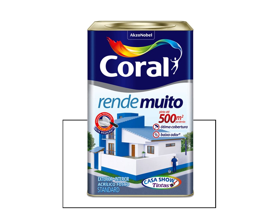 CORAL RENDE MUITO FOSCO BRANCO 18L | Baratão das Tintas