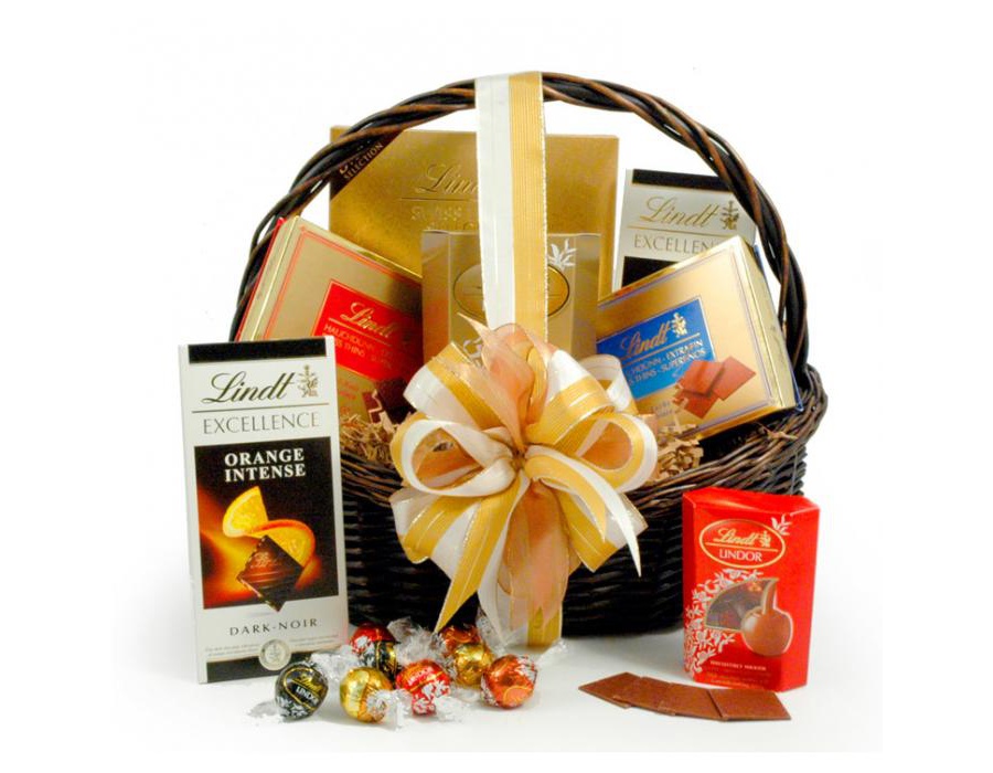 Lindt Chocolate Cesta Floricultura FLORA BARIGUI