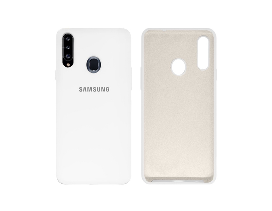 CASE CAPINHA SAMSUNG A20S SILICONE BRANCA MCELL IMPORT