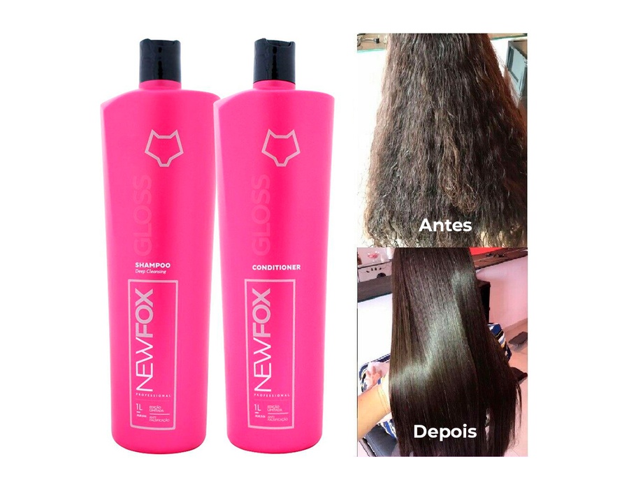 New Fox Gloss Escova Progressiva Kit 2 x 1 Litro Shop da Beleza