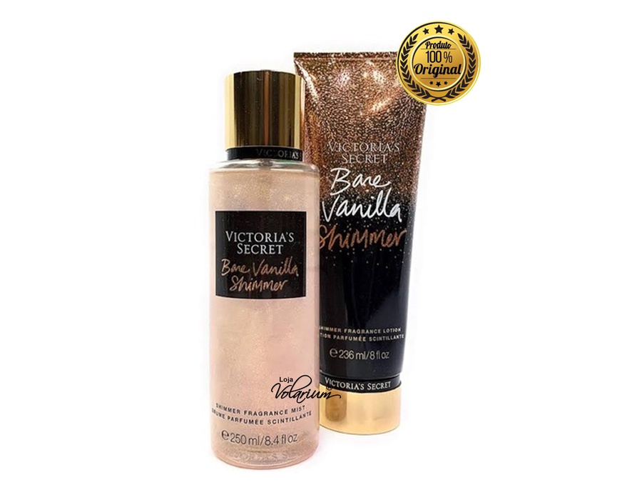 KIT BARE VANILLA SHIMMER VICTORIA SECRET CREME + COLONIA BODY SPLASH