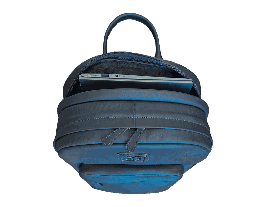 MOCHILA PARA NOTEBOOK WORKSPACE - COURO LEGÍTIMO - PRETA