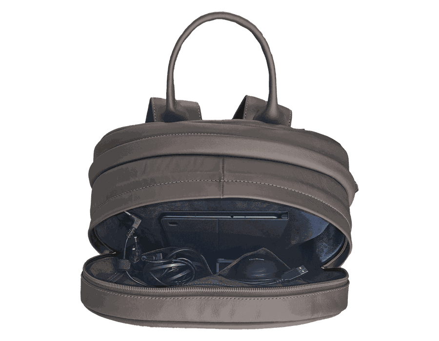 MOCHILA PARA NOTEBOOK WORKSPACE - COURO LEGÍTIMO - TABACO