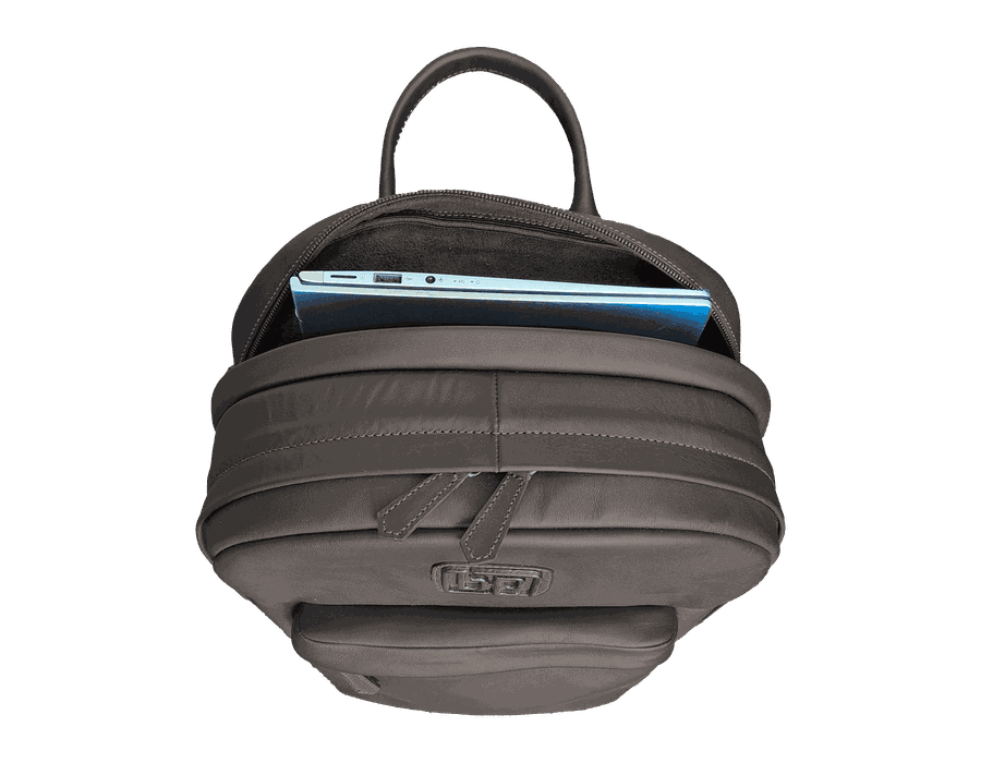 MOCHILA PARA NOTEBOOK WORKSPACE - COURO LEGÍTIMO - TABACO