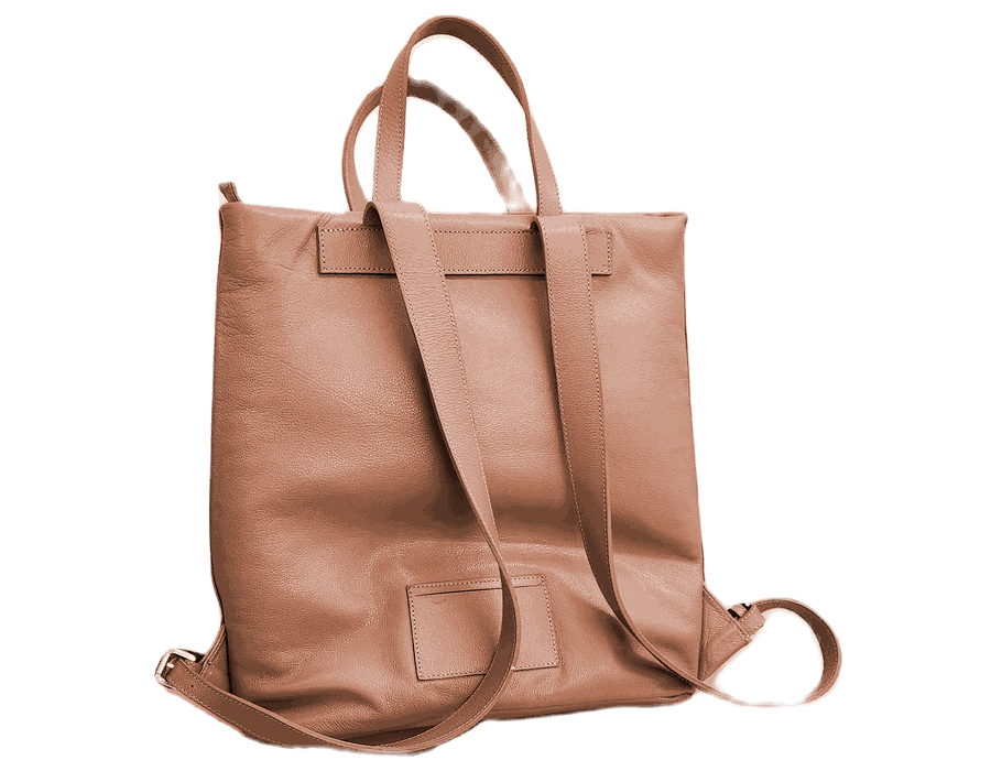 Mochila Isabella - Camel - Couro Legítimo