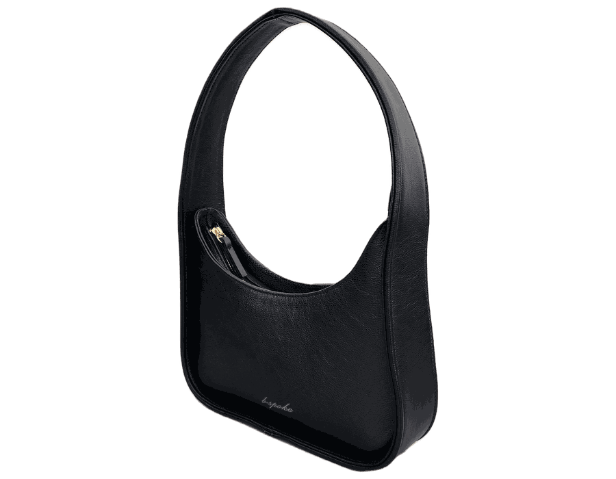 Bolsa Lua - Preta - COURO LEGÍTIMO