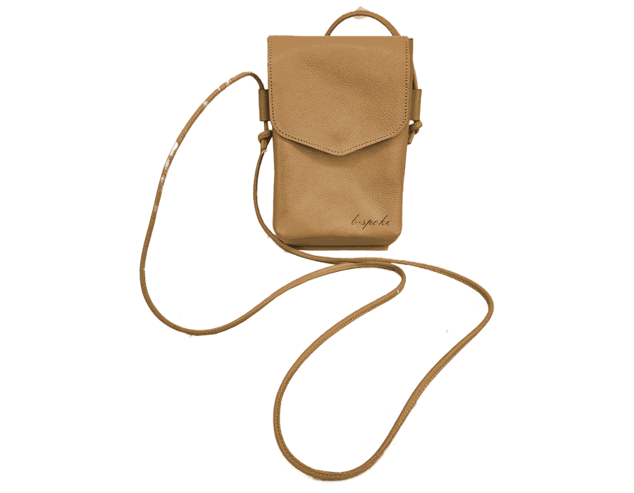 Bolsa Feminina PokeBag - Couro Legítimo - Camel