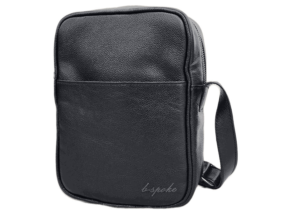 Bolsa UNISEX Shoulder Bag - Preta - COURO LEGÍTIMO