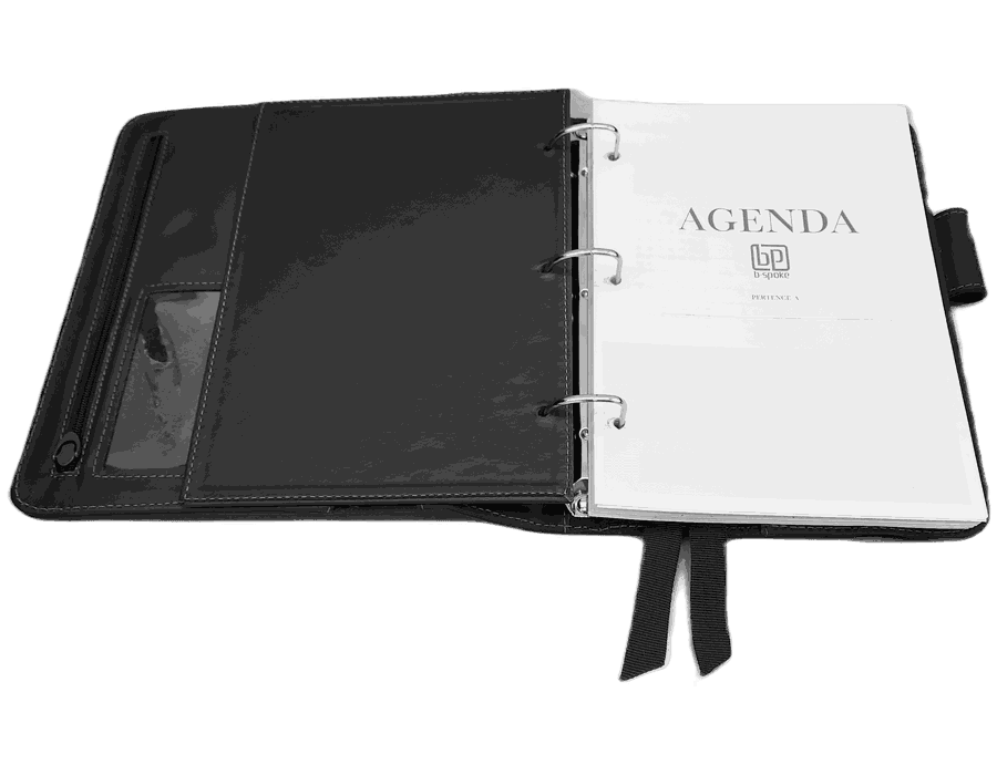 Agenda WorkSpace Luxo - PRETO - Couro Legítimo