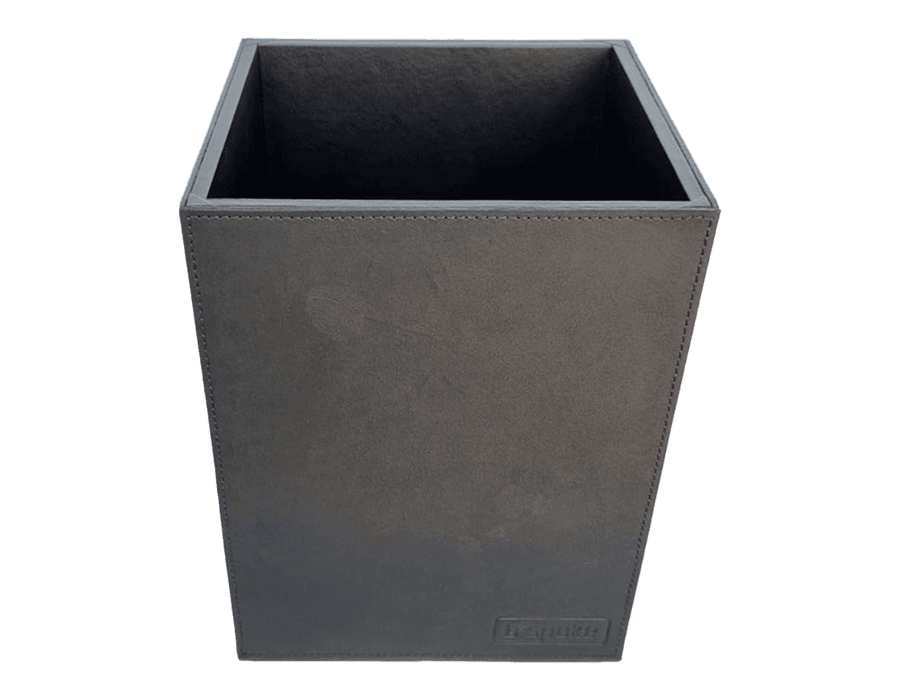 Lixeira de Mesa WorkSpace - PRETA - Couro Legítimo