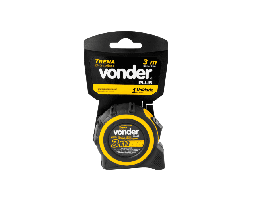 Trena curta de aço 3 m x 16 mm VONDER PLUS