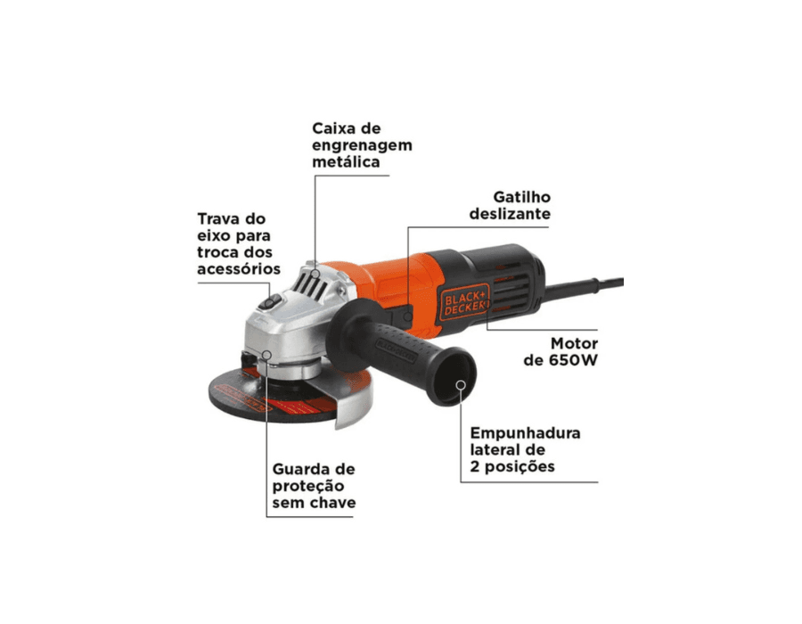 ESMERILHADEIRA B&D 650W 4.1/2 127/220v