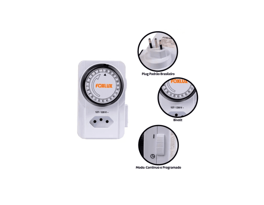 Timer Temporizador Bivolt Foxlux