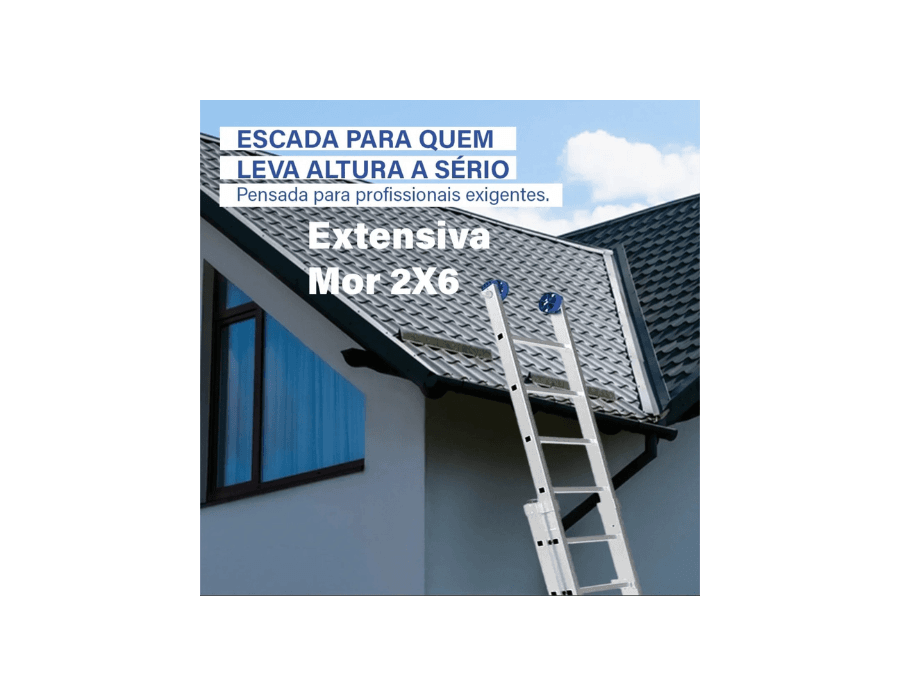 ESCADA EXTENSIVA ALUMÍNIO 2x6 MOR