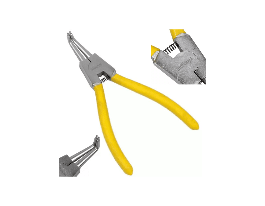 Alicate para Anéis Externo com Bico Curvo 7 Pol TITANIUM-4661