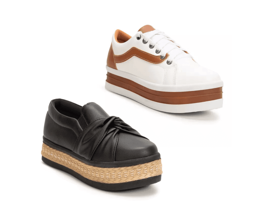 Kit 2 pares Slip e Casual Feminino