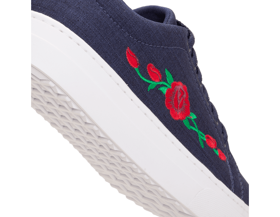 Tênis Siena Bordado Flor Dk Shoes Jeans Escuro