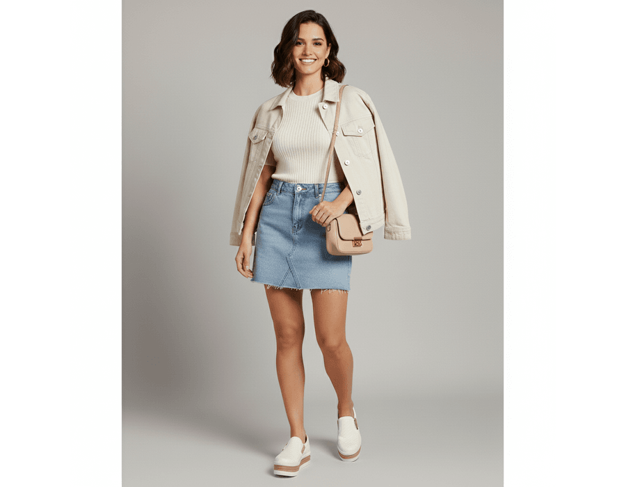 SlipOn Feminino Ziper Lateral DK Shoes Branco Rose Couro