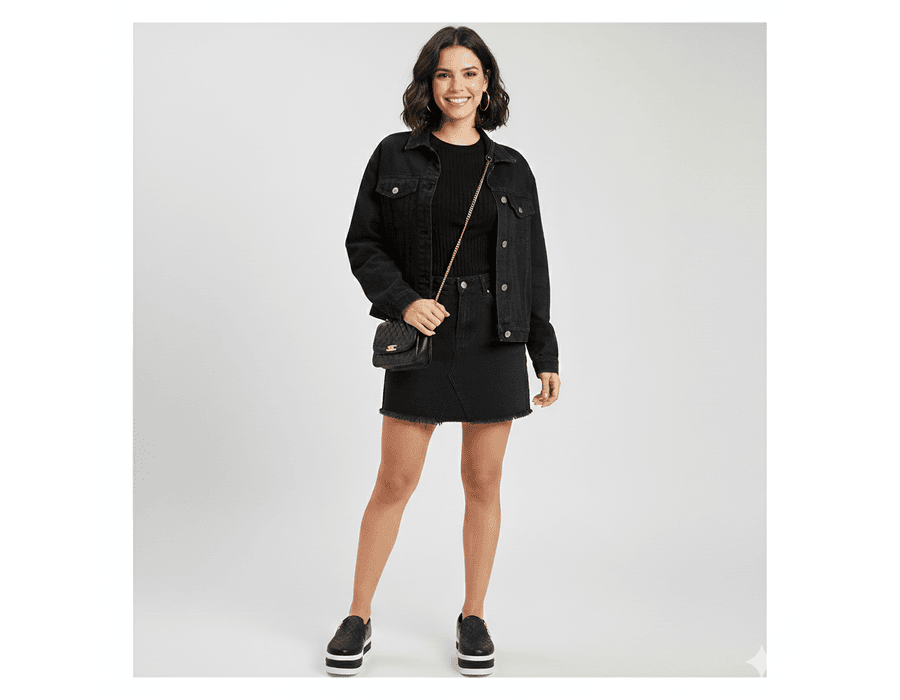 SlipOn Feminino Matelasse Ziper Lateral DK Shoes Preto