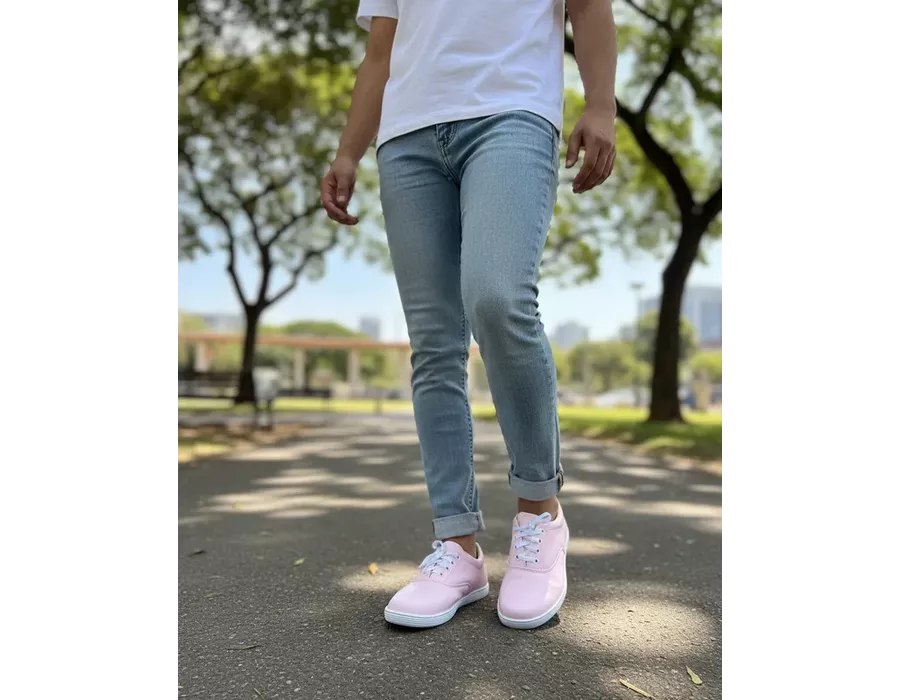 Tênis Slip On Dk Shoes Pérola Solado Baixo Conga Baby Blue 