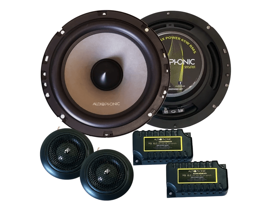 Kit 2 Vias Audiophonic Sensation Ks6.2 130wrms + Altofalante Coaxial ...