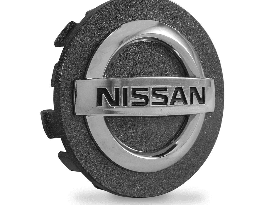 Kit 4 Calotinhas Centro de Roda Nissan – Acabamento Grafite + Estilo Original Para Sentra, Tiida, Livina e March