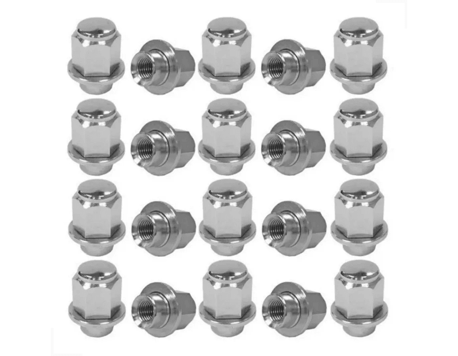 Kit 24 Porcas Cromadas com Arruela – Toyota Hilux, SW4 e Outros Modelos