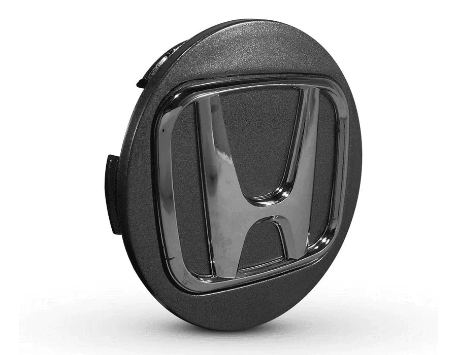 Kit 4 Calotinhas Honda Civic Grafite com Logo Cromado – Estilo e Originalidade nas Rodas do Seu Honda