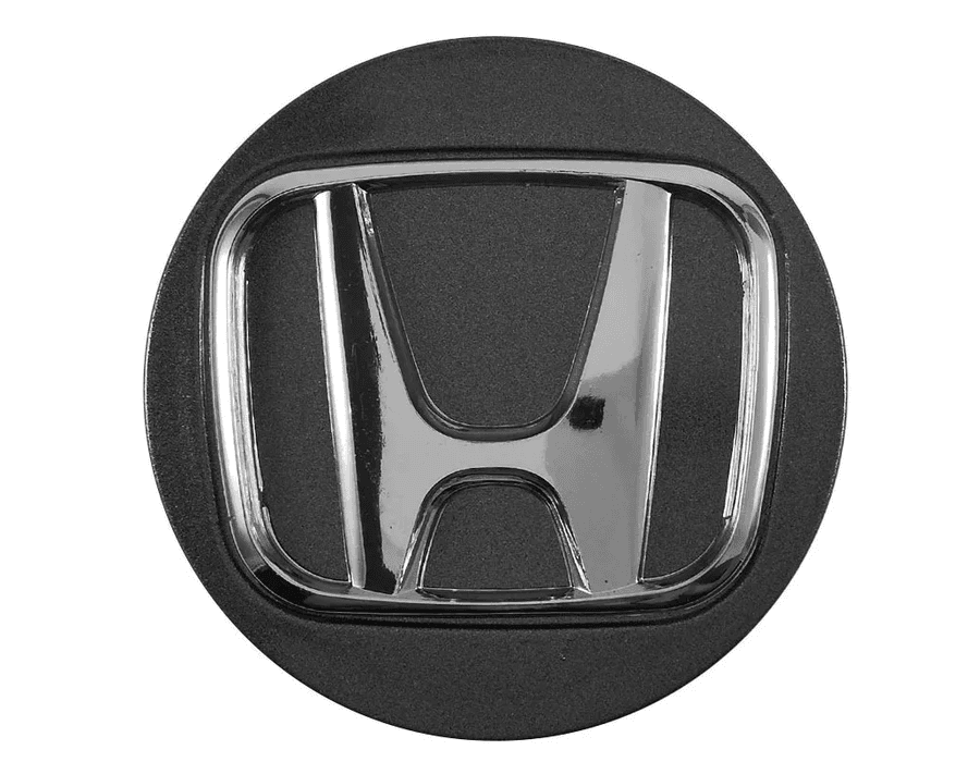 Kit 4 Calotinhas Honda Civic Grafite com Logo Cromado – Estilo e Originalidade nas Rodas do Seu Honda
