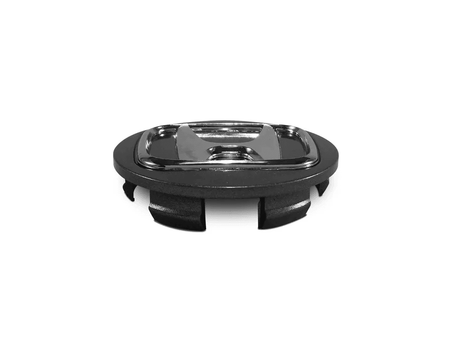 Kit 4 Calotinhas Honda Civic Grafite com Logo Cromado – Estilo e Originalidade nas Rodas do Seu Honda