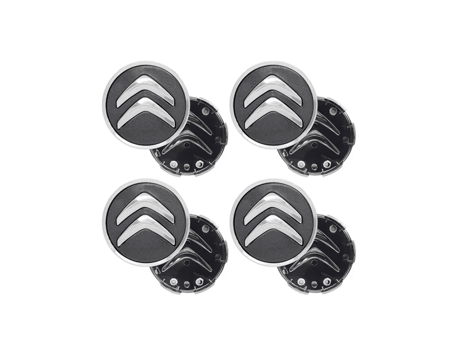 Kit 4 Calotinhas Citroën Grafite – Acabamento Sofisticado e Encaixe Perfeito para Rodas Originais