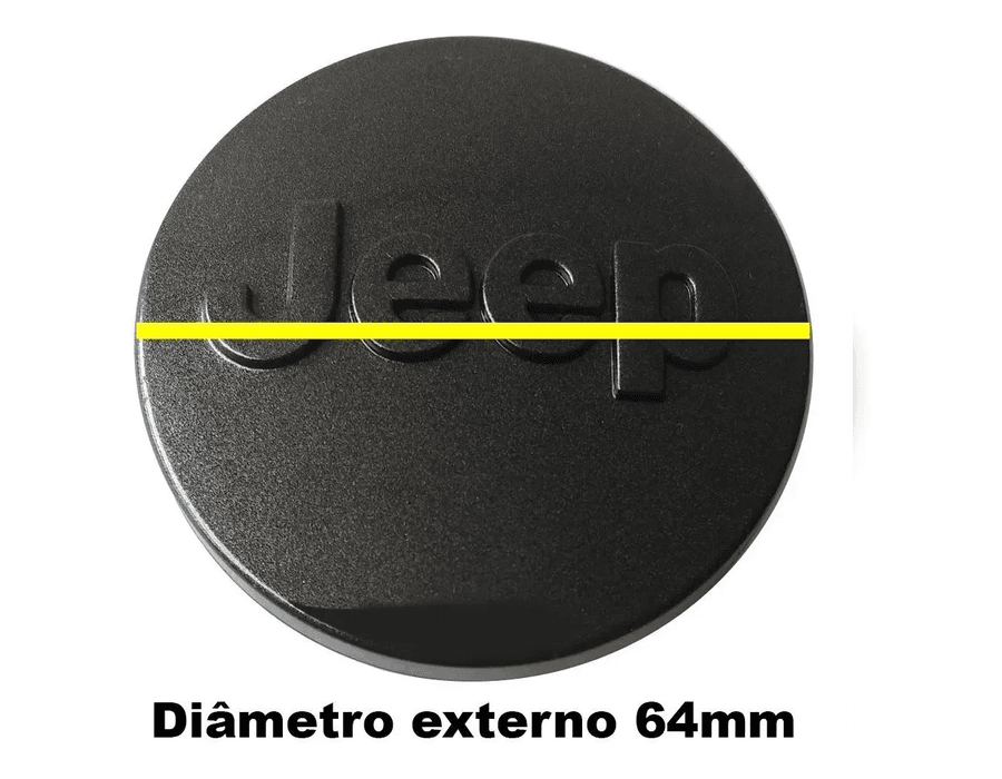 Kit 4 Calotinhas Jeep Grafite – Acabamento Moderno para Renegade e Compass