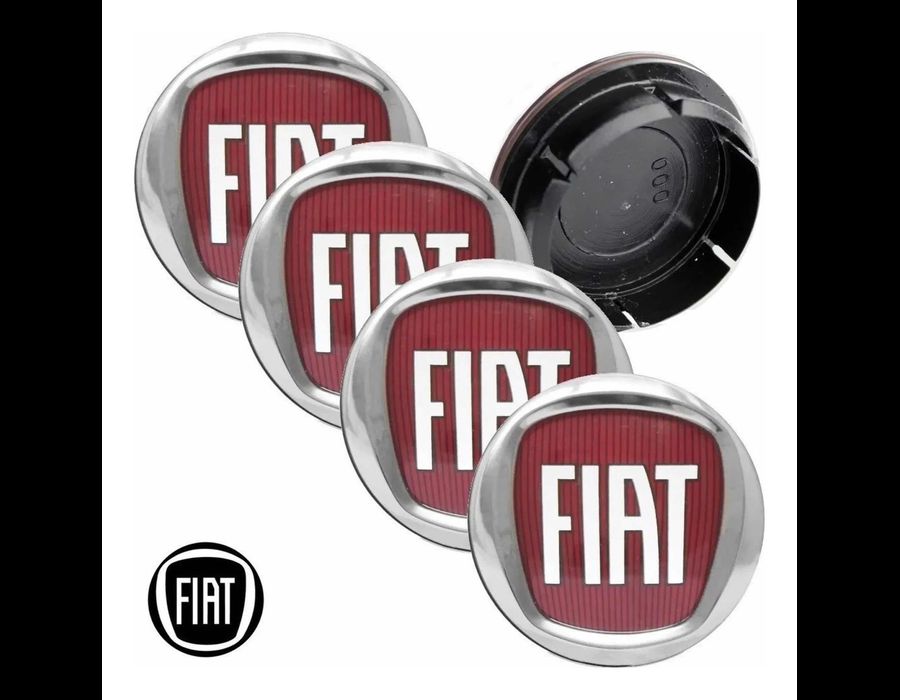 KIT 4 CALOTINHA FIAT VERMELHO ACRILICO