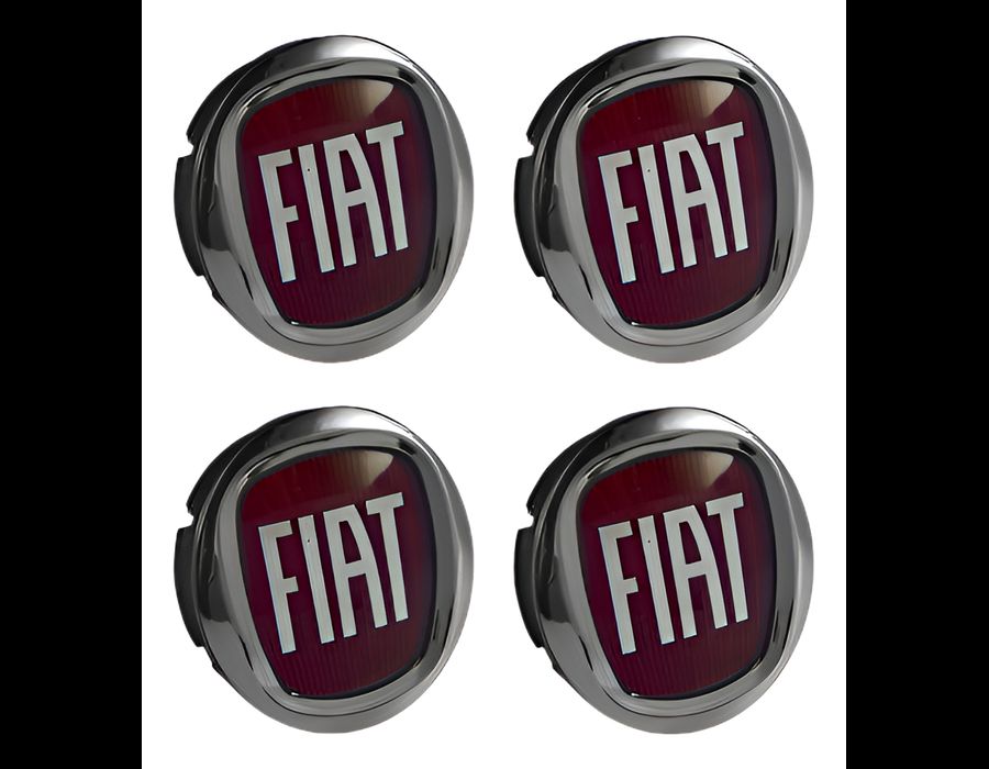 KIT 4 CALOTINHA FIAT VERMELHO ACRILICO
