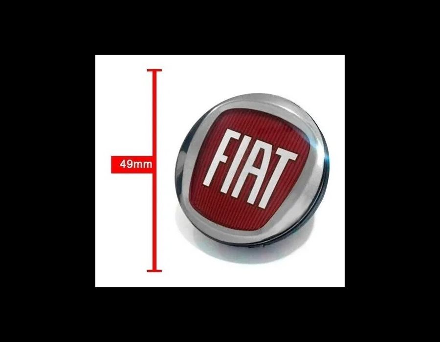 KIT 4 CALOTINHA FIAT VERMELHO ACRILICO