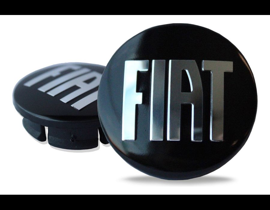 KIT 4 CALOTINHA FIAT PRETO REPUXO