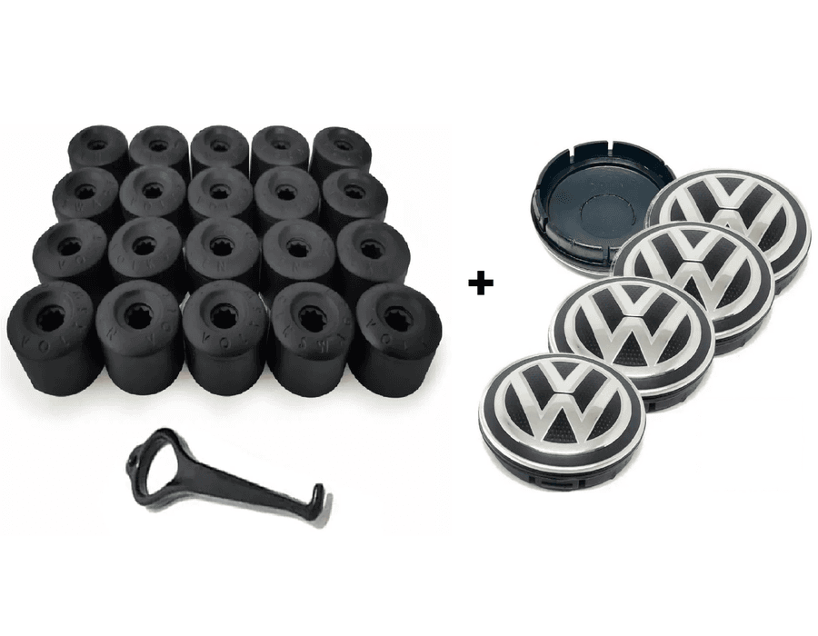 KIT 4 CALOTINHA VW JETTA + CAPA DE PARAFUSO
