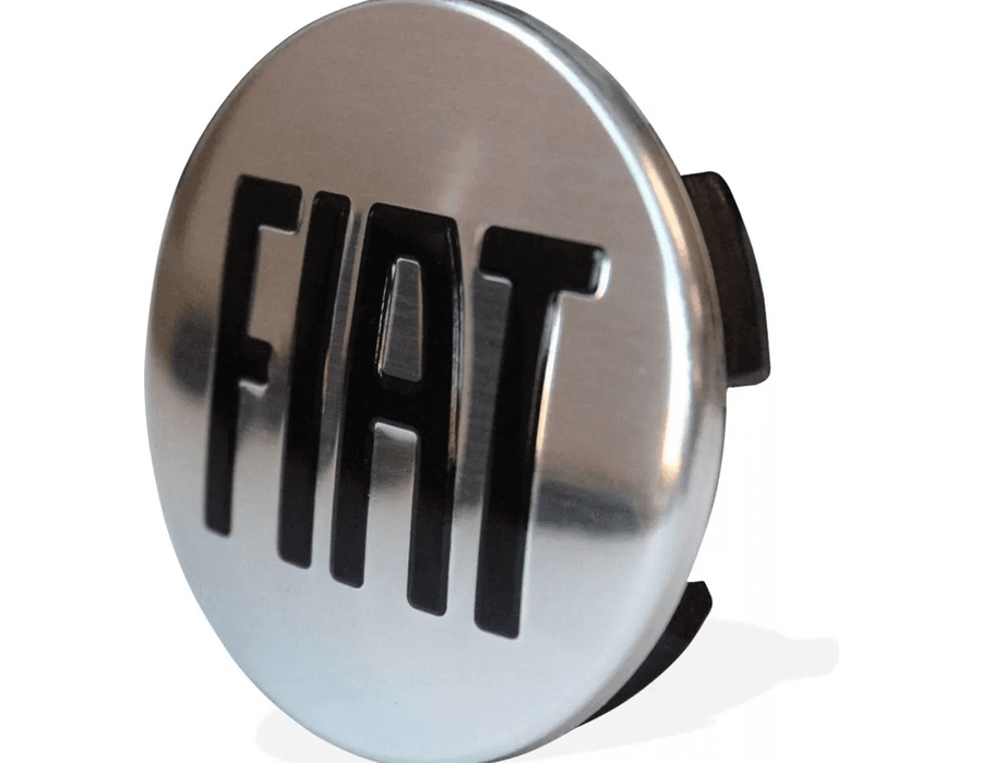 Kit 4 Calotinhas Miolo de Roda Fiat Toro/Freemont com Emblema Cromado – Acabamento Premium
