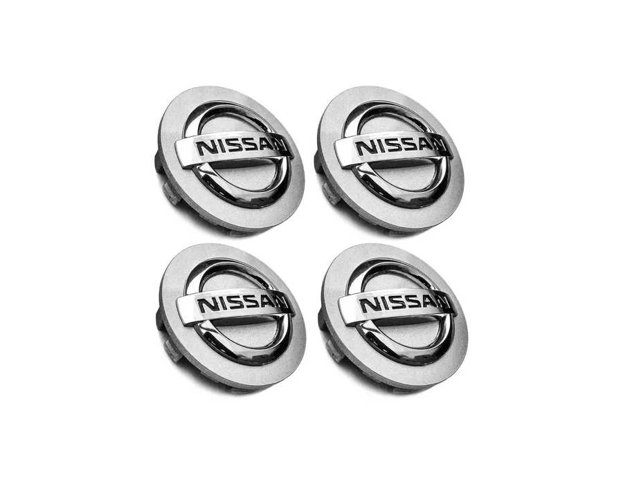Kit 4 Calotinhas Nissan Prata com Boton Cromado – Visual Original e Encaixe Preciso