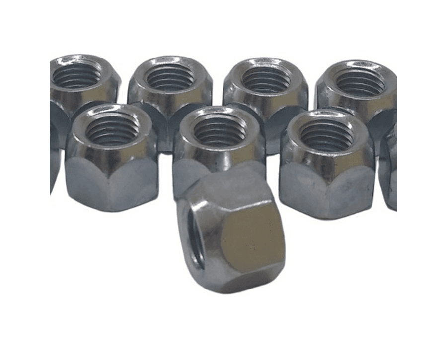 Kit 16 Porcas Vazadas Cromadas – Ideal para Rodas de Ferro Ford, GM e Honda