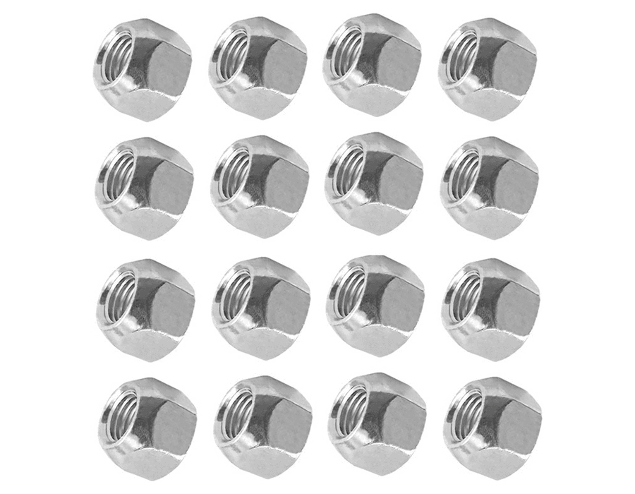 Kit 16 Porcas Vazadas Cromadas – Ideal para Rodas de Ferro Ford, GM e Honda
