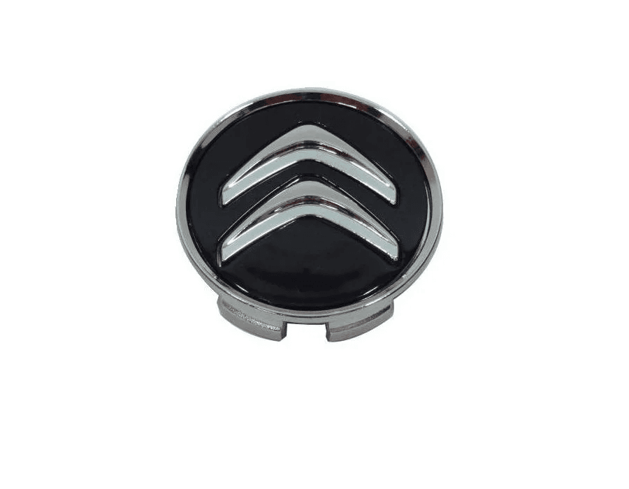 Kit 4 Calotinhas Citroën Preto – Acabamento Premium para Rodas Originais C3, C4, DS3 e DS4