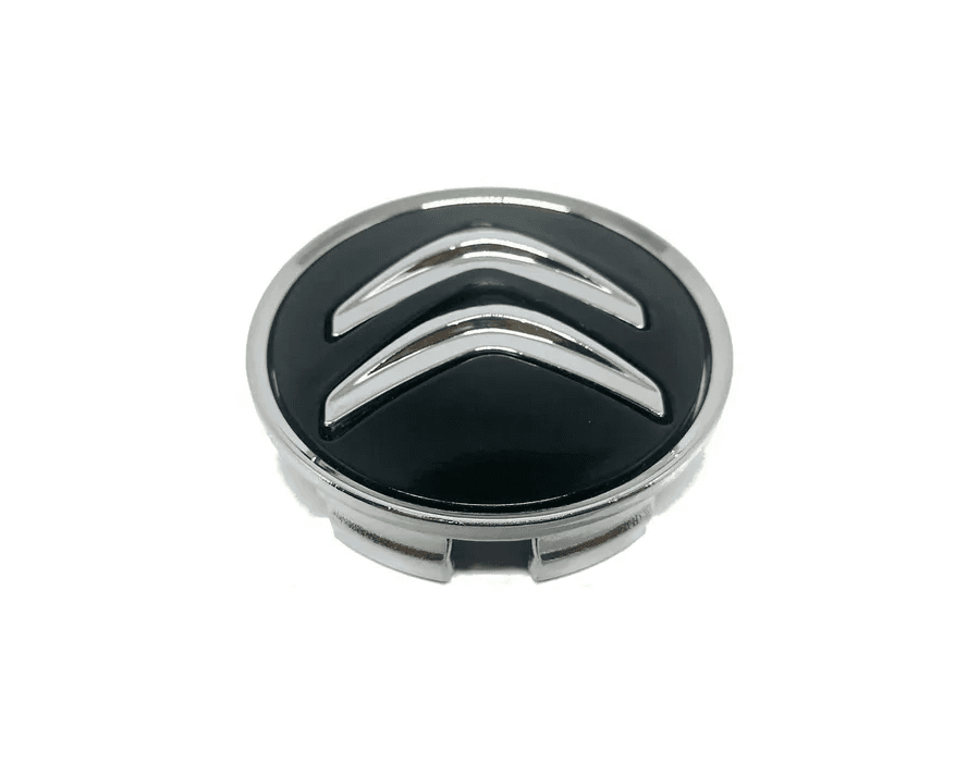 Kit 4 Calotinhas Citroën Preto – Acabamento Premium para Rodas Originais C3, C4, DS3 e DS4