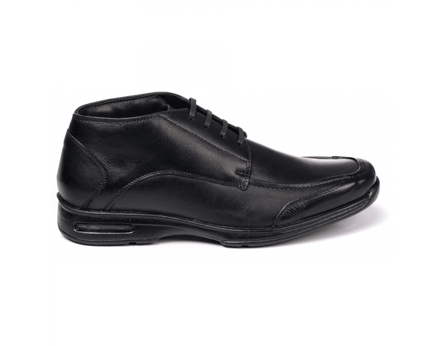 Bota Masculina Comfort em Couro Bovino Preto